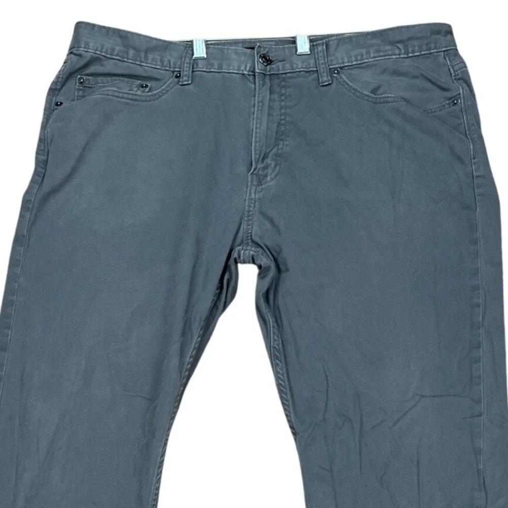 Banana Republic Slim Fit Pants Mens 36x30‎ Gray 5-Pocket Flat Front Twill Denim